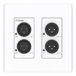 Extensor de Audio Analógico XLR a Dante® | 2 Entradas y 2 Salidas | Conversión Digital de Audio | PoE IEEE 802.3af | Phantom Power 48V | Latencia Configurable 1-5ms | Rango Dinámico >90dB