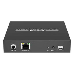 Extensor de Audio sobre IP | PCM 2.0 | 120 m | Matriz Flexible 1 a 1 / 1 a N / N a N | Interfaces Profesionales | Protección ESD | Solo Transmisor