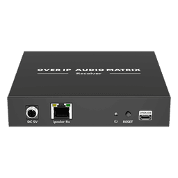 Extensor de Audio sobre IP | PCM 2.0 | 120 m | Matriz Flexible 1 a 1 / 1 a N / N a N | Interfaces Profesionales | Protección ESD | Solo Receptor