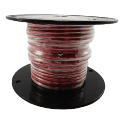 Cable Marino Primario Color Rojo Calibre 10 AWG / 100 Pies / PVC Retardante de Llama Rojo / Cobre Estañado Clase K / 600V / 105°C Seco 75°C Húmedo / Cumple UL 1015 UL 1028 UL 1230 UL 1231