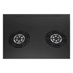 Gabinete de Pared 19 in / 6U / Profundidad 455 mm / Carga 60 kg / Puerta Perforada / 2 Ventiladores / Panel Cepillo