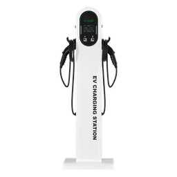 Estación de Carga para Vehículos Eléctricos / Tipo Pedestal / Doble Conector Tipo 1 (SAE J1772) / 48 A / 11.5 kW por Puerto / Pantalla LCD 4.3 in (10.9 cm) / RFID / IP54 / Chasis SGCC Galvanizado