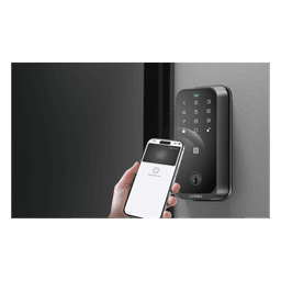 Cerradura Inteligente con Huella Digital LNDU HK01W / WiFi Integrado / Compatible Apple HomeKit / Teclado Táctil / 8 Baterías AA / Escaneo iPhone-Apple Watch-Fob / Bloqueo Manual y Automático / Exterior IP54