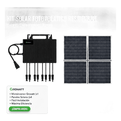Kit Solar Interconexión / 2.5 kW / 220 Vca / Microinversores / 4 MPPT / IP67