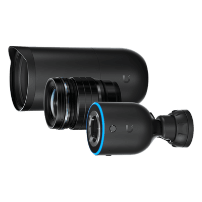 UniFi Protect AI DSLR – Cámara 4K PoE+ para Interior/Exterior con Sensor de Alta Sensibilidad, Lente Fija Gran Angular de 17 mm y Analítica Avanzada por IA