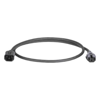 Cable de Alimentación Eléctrica Con Bloqueo Doble de Seguridad, de IEC C14 a IEC C13, 4 ft. de Largo, Color Negro, Paquete de 10 Piezas