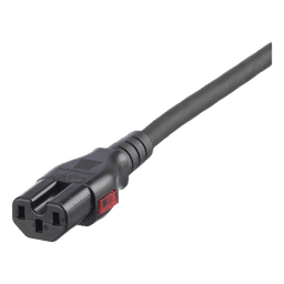 Cable de Alimentación Eléctrica Con Bloqueo Doble de Seguridad, de IEC C14 a IEC C13, 4 ft. de Largo, Color Negro, Paquete de 10 Piezas