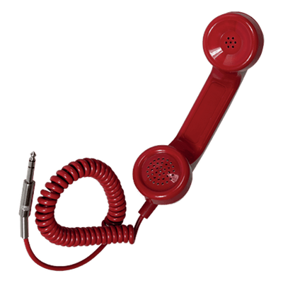 Auricular para el teléfono de emergencia. Con conector jack 6,3 mm.