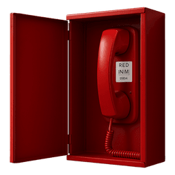 Dispositivo Telefónico de Emergencia | Grado de Seguridad 3 | Metal Rojo RAL3001 | 32 Teléfonos por Línea | Conexión IFAMFFT