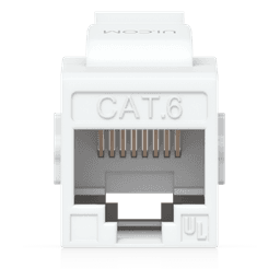 Keystone Coupler Cat6 Pass-Through para Cable Ethernet, Instalación Snap-In en Patch Panel, Paquete con 12 Piezas