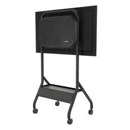 Carro Móvil para Pantalla Plana / 43" a 75"+ Displays / Altura Ajustable 49.8"-65.8" (126.5-167.1 cm) / Capacidad 150 lb (68 kg) / 4 Ruedas Dobles 4" (102 mm) / Gestión de Cableado Interno / Estructura Tubular / Incl