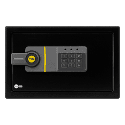 Caja Fuerte Electrónica Residencial / Sistema de Apertura por Código 3-8 Dígitos / Llave de Emergencia / Bloqueo de Seguridad 5 Minutos / Indicadores LED / Alimentación 4 Pilas AA / Garantía 1 Año
