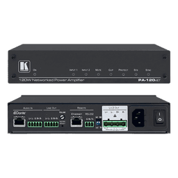 Amplificador de Potencia / 120W / Dante / DSP 32-bit / Hi-Z 70V-100V / Lo-Z 4Ω-8Ω / RS-232 / Control IP / 1U ½ 19"