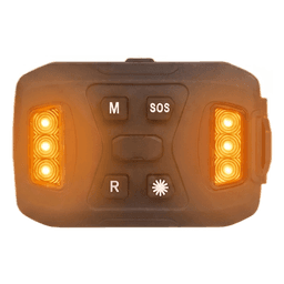 Luz Auxiliar Recargable, 26 LEDs, Rojo/Azul/Blanco, Incluye Clip y Base Magnética 