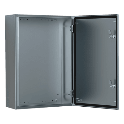 Gabinete de Acero Inoxidable 304L ASR IP66 400x300x150 mm (15.7 x 11.8 x 5.9 in) / 2 Cerraduras / Montaje Placa 2 mm