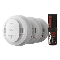 Kit de 20 Detectores de Humo Autónomos KIDDE con Batería 10 Años / Probador SABRE SDI / Fotoeléctrico / Alarma 85 dB