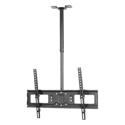Montaje de techo Inclinable y Ajustable para pantallas desde 32-75 pulgadas / Capacidad de Carga 50 kg / VESA 200x200 hasta 600x400 / Acabado Resistente a Rasguños / Incluye Herrajes de Montaje