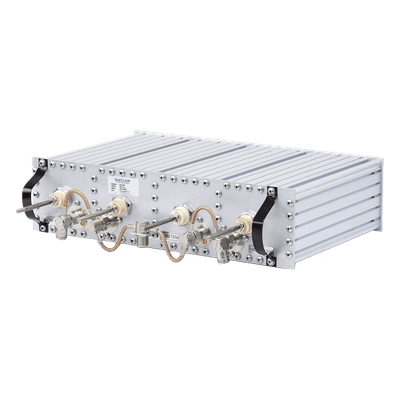 Duplexer Pasa Banda-Rechazo de Banda / 406-512 MHz / 4 Cavidades 4" (10.2 cm) / Separación 5 MHz / 350 Watt / Conectores N Hembra / 3U Rack