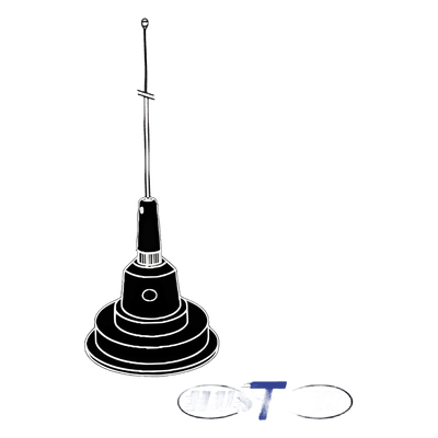 Antena Móvil en Color Negro para Rango de Frecuencia de Banda Civil (CB) 26.960 - 27.400 MHz.