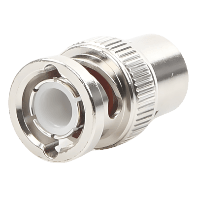 Conector BNC Macho de Rosca para Cable LP-142, RG-58/U, RG-142/U, Níquel, Oro, Delrin. .