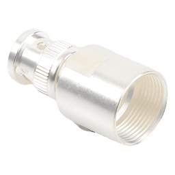 Conector Coaxial BNC Macho / Ensamble por Rosca / Cuerpo Bronce Plateado / Contacto Oro / Aislante Teflón / Cables RG8/U, LMR-400, CNT-400