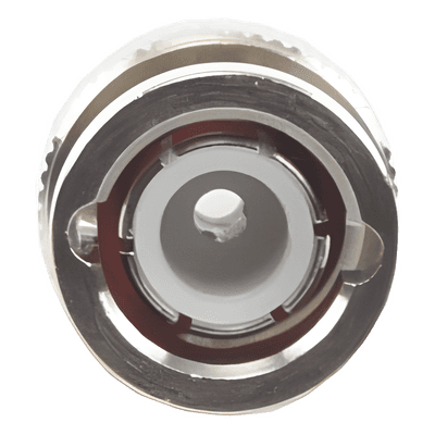 Conector BNC Macho de Anillo Plegable para Cable LP-195, LP-142, LMR-195, RG-58/U, RG-142/U, Níquel/ Oro/ Delrin.