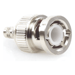 Conector BNC Macho de Anillo Plegable para Cable LP-195, LP-142, LMR-195, RG-58/U, RG-142/U, Níquel/ Oro/ Delrin.