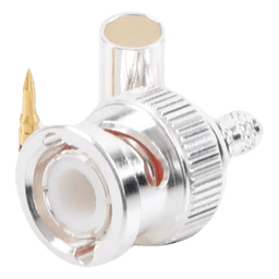 Conector BNC Macho de Anillo Plegable para Cable LP-142, LP-195, LMR-195, RG-58/U, RG-142/U, Plata/Oro/Teflón.