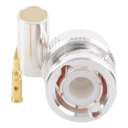 Conector BNC Macho de Anillo Plegable para Cable LP-142, LP-195, LMR-195, RG-58/U, RG-142/U, Plata/Oro/Teflón.