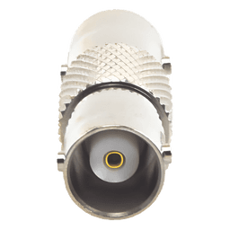 Adaptador Tipo Barril para 50 Ohm de Conectores BNC Hembra a BNC Hembra, Niquel/Oro/Polipropileno.