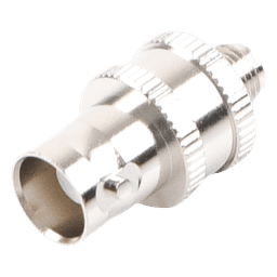 Adaptador en Línea  de Conector BNC Hembra a SMA Hembra / Radios Portátil Kenwood, Uniden, Níquel/ Oro/ Teflón.
