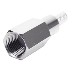 Conector FME Macho de anillo plegable para cable RG-58/U, Niquel/ Oro/ Teflón.