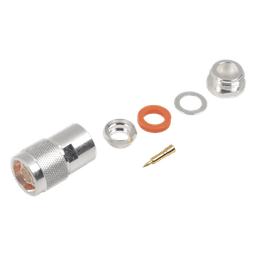 Conector N Macho de Rosca para Cables 9913, RFLASH-1113, 7810A, RG8/U-SYS, CNT-400, 8214, Plata/Oro/Teflón.
