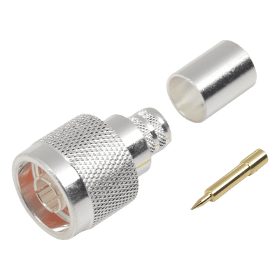 Conector N Macho de Anillo plegable para cables LMR-400, 9913, CNT-400, RG8/U-SYS, RFLASH-1113, 8214.