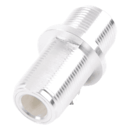 Adaptador Doble N Hembra para Chasis de Montaje Frontal en Doble D Plano y Cuerpo Plateado.