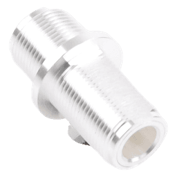 Adaptador Doble N Hembra para Chasis de Montaje Frontal en Doble D Plano y Cuerpo Plateado.