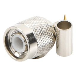Conector TNC Macho de Anillo Plegable para Cables RG-58/U, LMR-195, Níquel/ Oro/ Delrin.