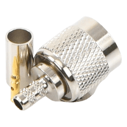 Conector TNC Macho de Anillo Plegable para Cables RG-58/U, LMR-195, Níquel/ Oro/ Delrin.