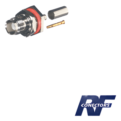 Conector TNC Hembra Hermético, montaje Trasero, D plano.