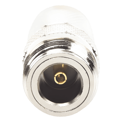 Adaptador en Línea de Conector TNC Macho a N Hembra, Níquel/ Oro/ Teflón.