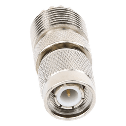 Adaptador en Línea de Conector TNC Macho a Conector UHF Hembra (SO-239), Níquel/ Oro/ Teflón.
