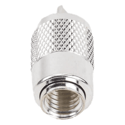 Conector UHF Macho (PL-259) para Cables RG-8/U, RG-8U-SYS, 8237, 8267, 8268, 9913, CTN-400, 7810, 8214, 7810A, RFLASH-1113, LMR-400, Plata )/ Plata/ Teflón.