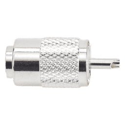 Conector UHF Macho (PL-259) para Cables RG-8/U, RG-8U-SYS, 8237, 8267, 8268, 9913, CTN-400, 7810, 8214, 7810A, RFLASH-1113, LMR-400, Plata )/ Plata/ Teflón.