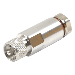Conector UHF Macho (PL-259) para Cable HELIAX de 1/2" LDF4-50A, LP-450A, Tipo Rosca, Bronce Blanco/ Plata/ Teflón.