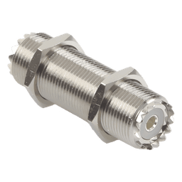 Adaptador Pasamuros de Doble UHF Hembra (SO-239), Montaje para Panel con Rosca Estándar.
