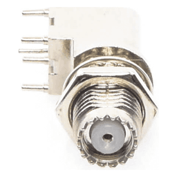 Conector Mini UHF Hembra para Montaje en PCB, Estaño/ Estaño/ Polipropileno. 