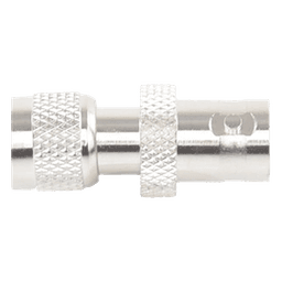 Adaptador en Línea, de Conector Mini UHF Macho a BNC Hembra, Níquel/ Oro/ Teflón.