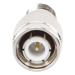 Adaptador en Línea de Conector Mini-UHF Hembra a TNC Macho, Níquel/ Oro/ Teflón.
