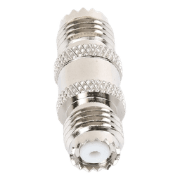 Adaptador Barril en Línea, de Conector Mini-UHF Hembra a Mini-UHF Hembra, Níquel/ Oro/ Teflón.