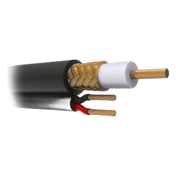 Bobina de 305 Metros (1000 Pies) de Cable Coaxial RG59 Siamés, Malla de Cobre, Hecho en México, Optimizado para HD. Aplicación para Intemperie. (Forro Grabado con la Marca SYSCOM)